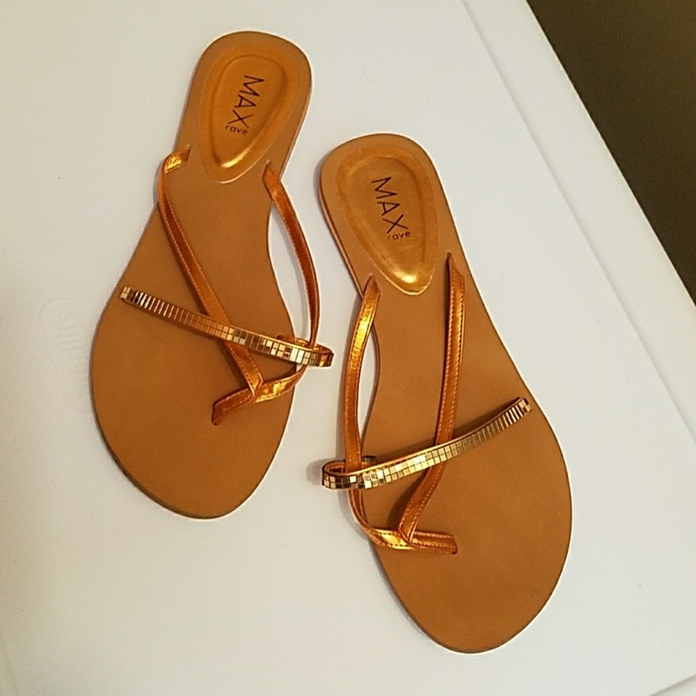 Golden Orange Sturdy Flip Flops
